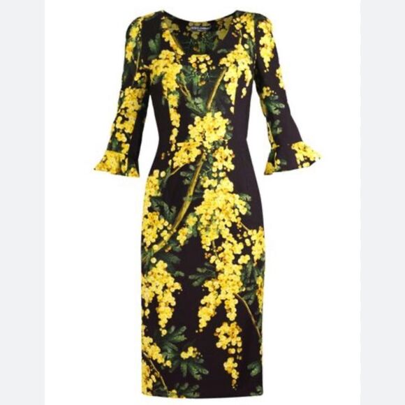 NWOT Dolce&gabbana mimosa print dress - Picture 2 of 7